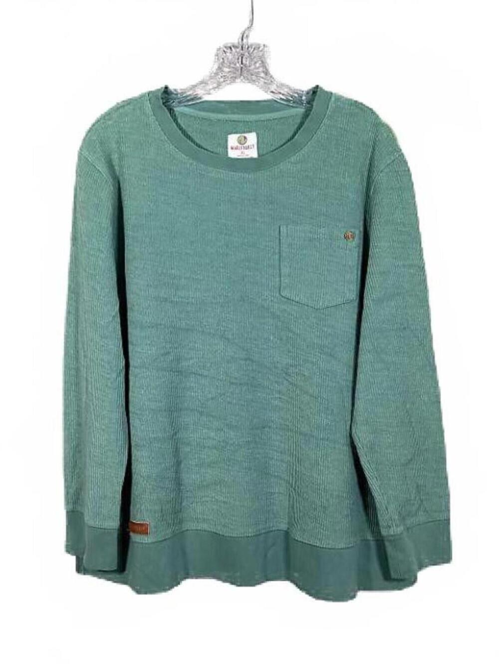 New Marley Lilly Womens Size XL Green Corduroy Pullover Long Sleeve Top